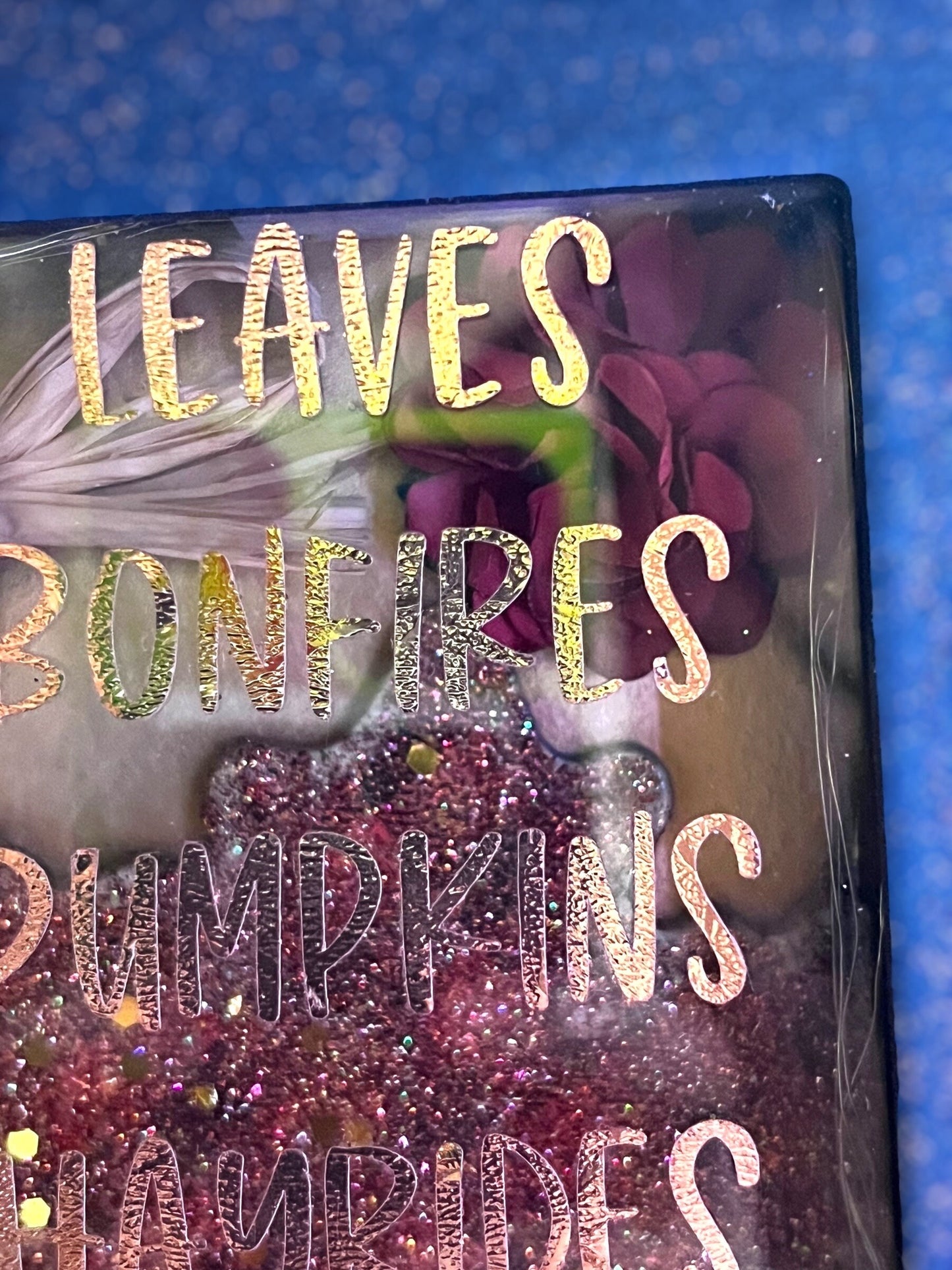 Fall/Autumn Themed Shadow Box With Lights