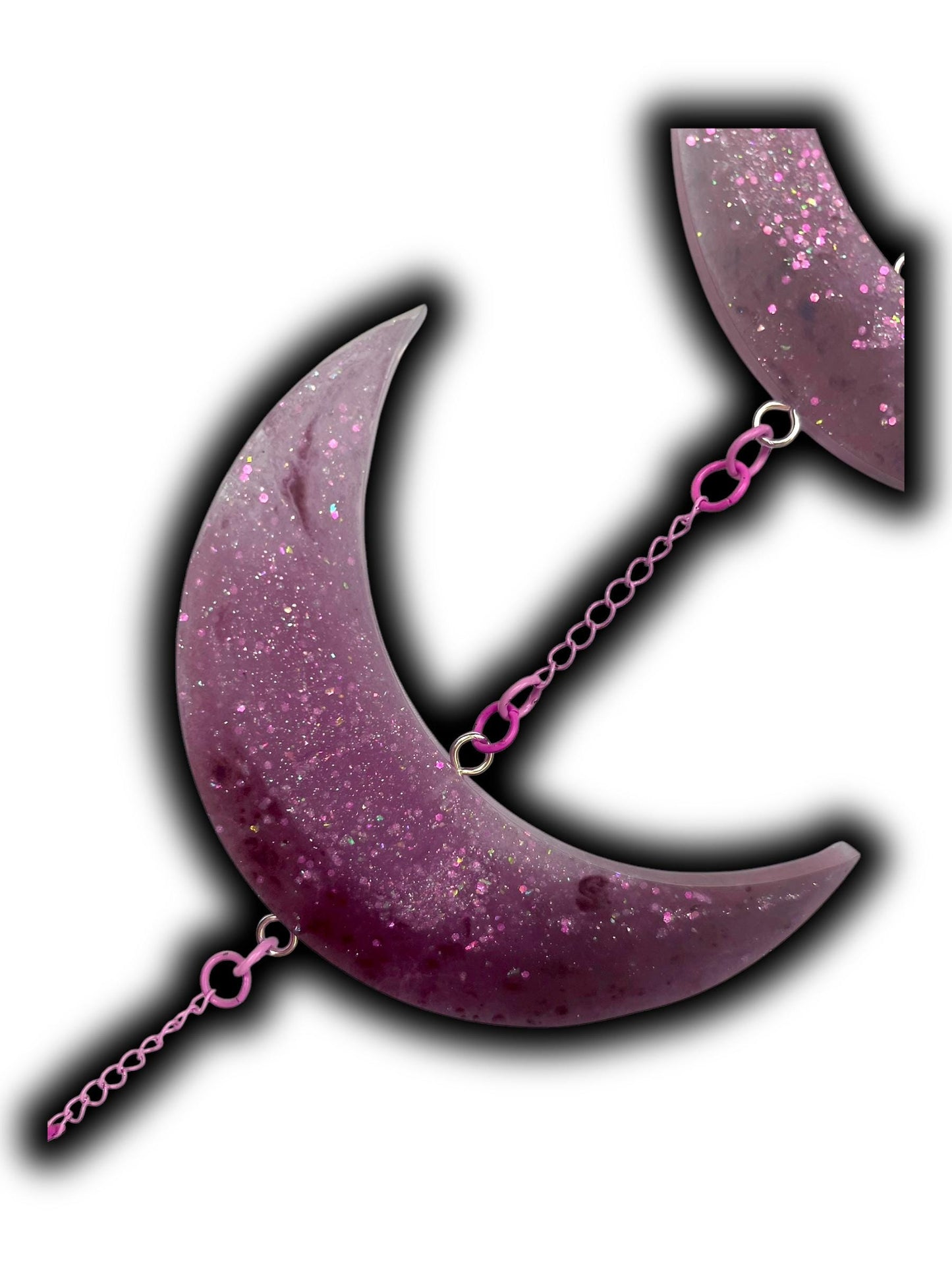 Moon Phase Wall Hanging, Phases of the Moon Decor, Witchy Things, Spiritual Stuff, Galaxy Inspired, Glow-in-the-Dark, Wire Wrapped Crystal