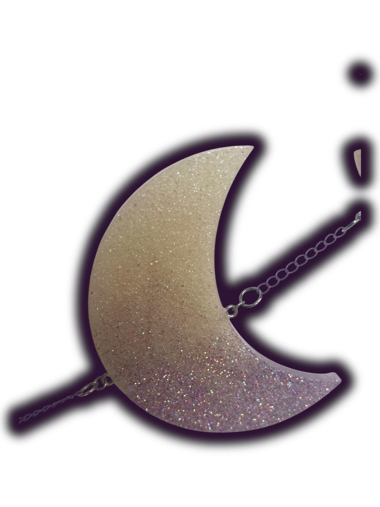 Moon Phase Wall Hanging, Phases of the Moon Decor, Witchy Things, Spiritual Stuff, Galaxy Inspired, Glow-in-the-Dark, Wire Wrapped Crystal