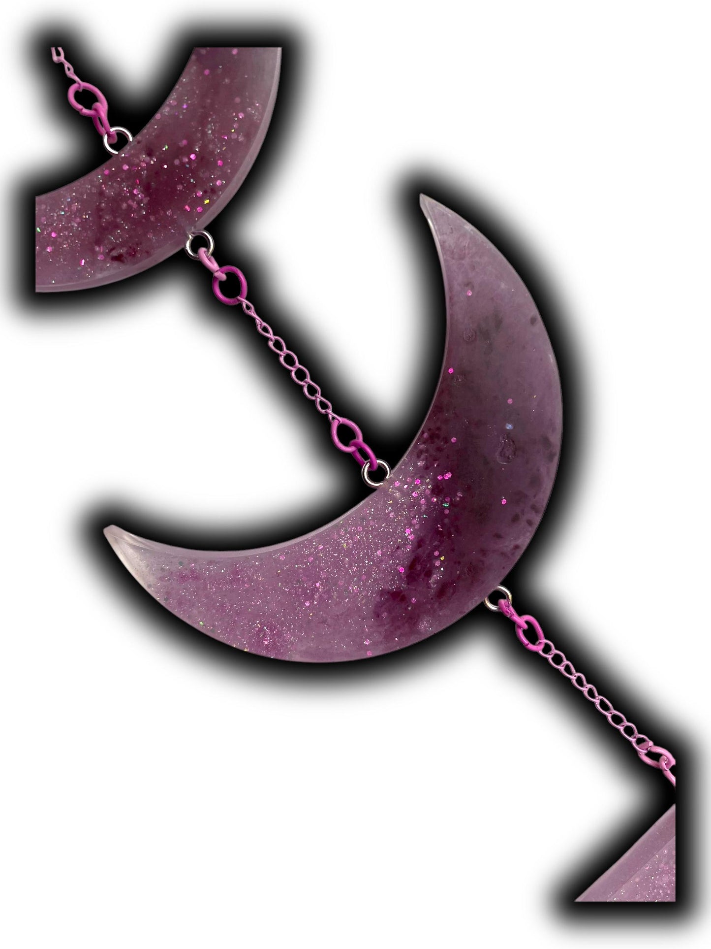 Moon Phase Wall Hanging, Phases of the Moon Decor, Witchy Things, Spiritual Stuff, Galaxy Inspired, Glow-in-the-Dark, Wire Wrapped Crystal