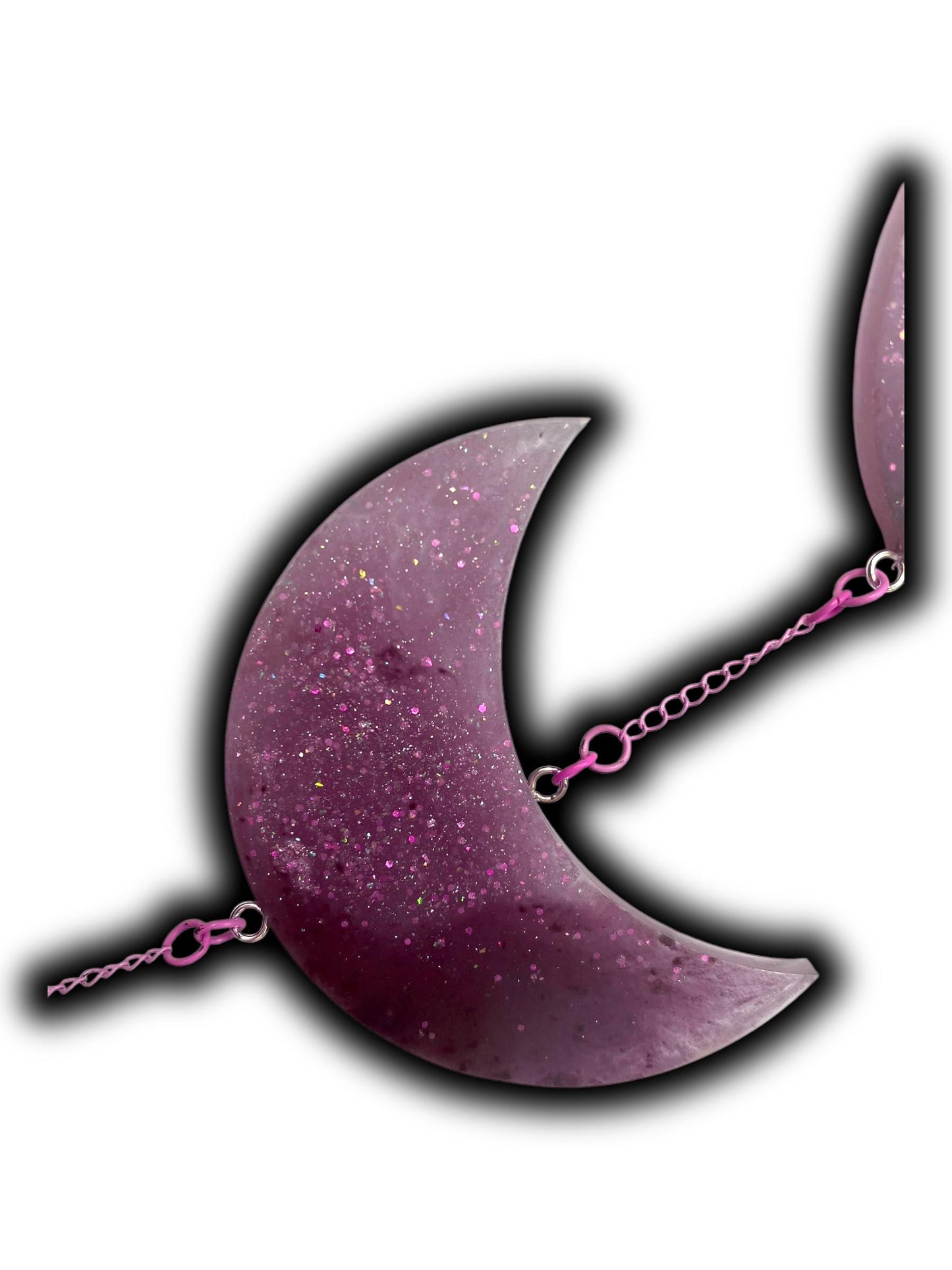Moon Phase Wall Hanging, Phases of the Moon Decor, Witchy Things, Spiritual Stuff, Galaxy Inspired, Glow-in-the-Dark, Wire Wrapped Crystal