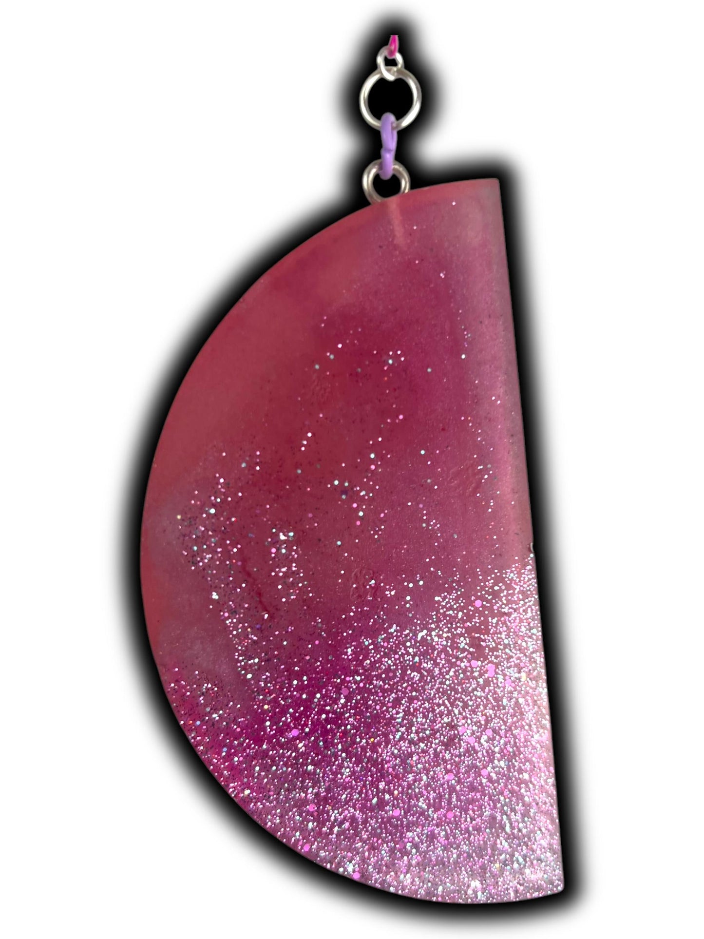 Moon Phase Wall Hanging, Phases of the Moon Decor, Witchy Things, Spiritual Stuff, Galaxy Inspired, Glow-in-the-Dark, Wire Wrapped Crystal