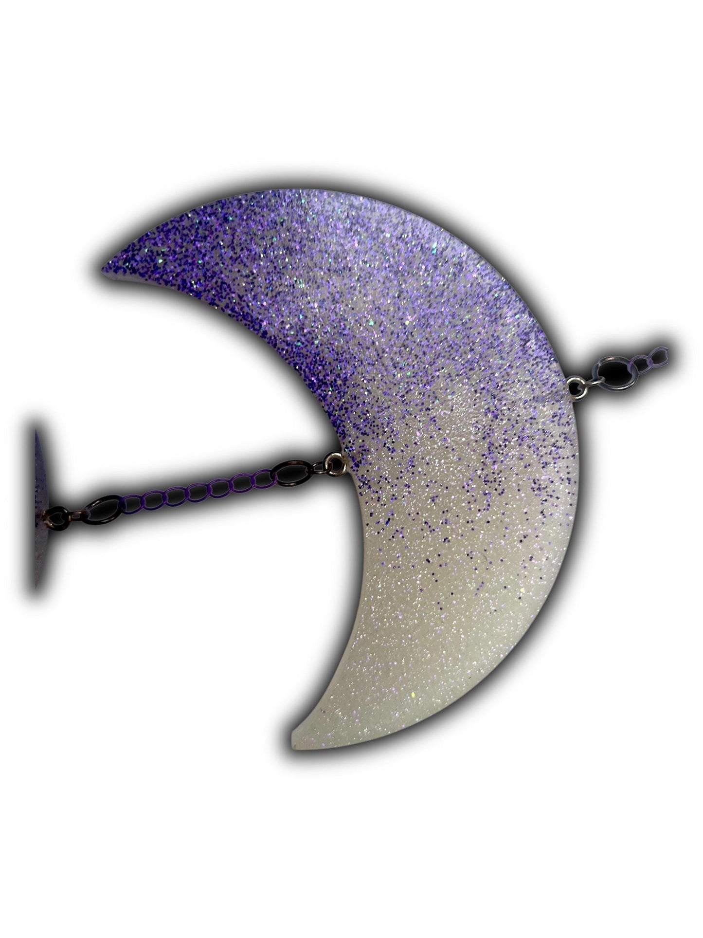 Moon Phase Wall Hanging, Phases of the Moon Decor, Witchy Things, Spiritual Stuff, Galaxy Inspired, Glow-in-the-Dark, Wire Wrapped Crystal