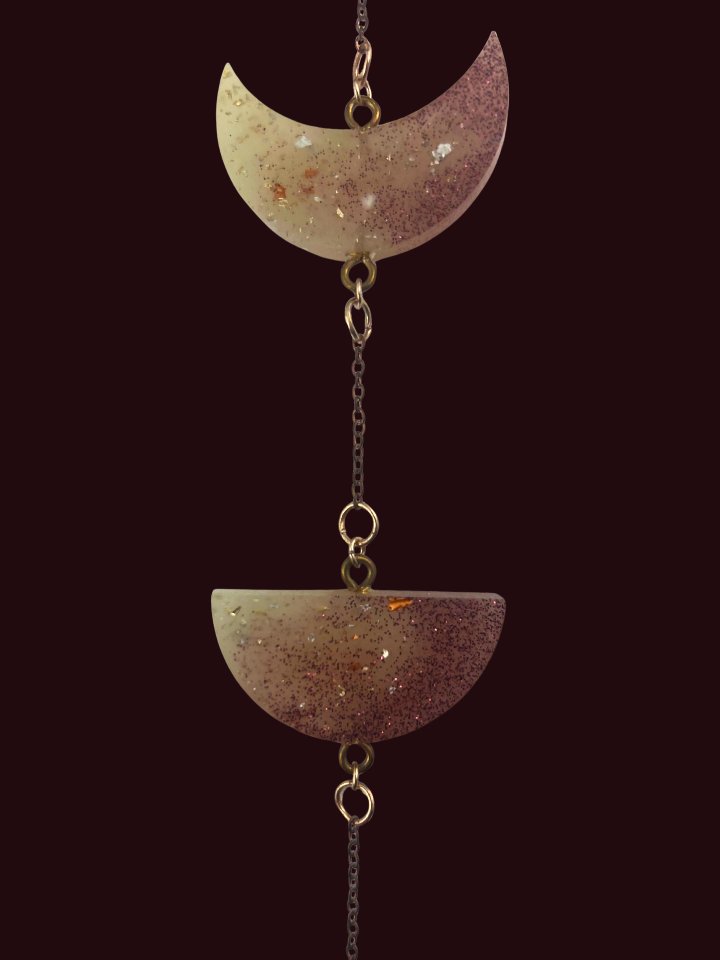 Moon Phase Wall Hanging, Phases of the Moon Decor, Witchy Things, Spiritual Stuff, Galaxy Inspired, Glow-in-the-Dark, Wire Wrapped Crystal
