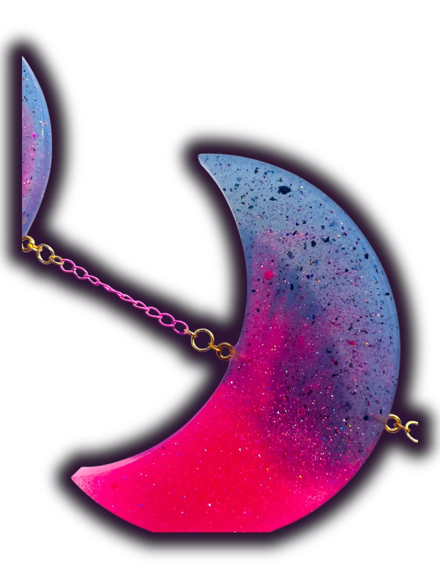 Moon Phase Wall Hanging, Phases of the Moon Decor, Witchy Things, Spiritual Stuff, Galaxy Inspired, Glow-in-the-Dark, Wire Wrapped Crystal