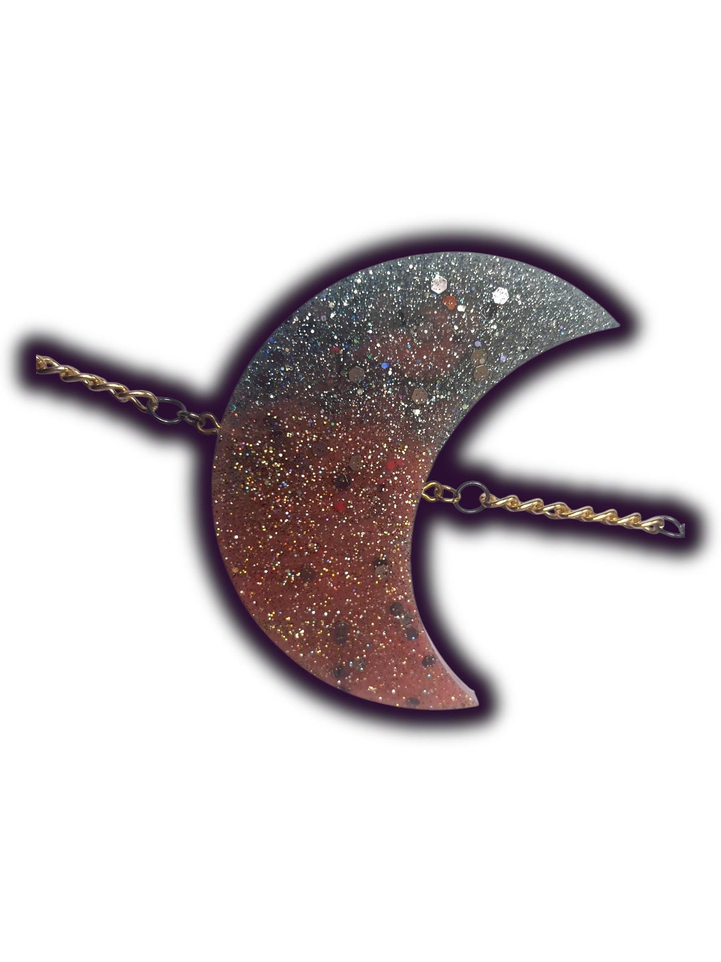 Moon Phase Wall Hanging, Phases of the Moon Decor, Witchy Things, Spiritual Stuff, Galaxy Inspired, Glow-in-the-Dark, Wire Wrapped Crystal