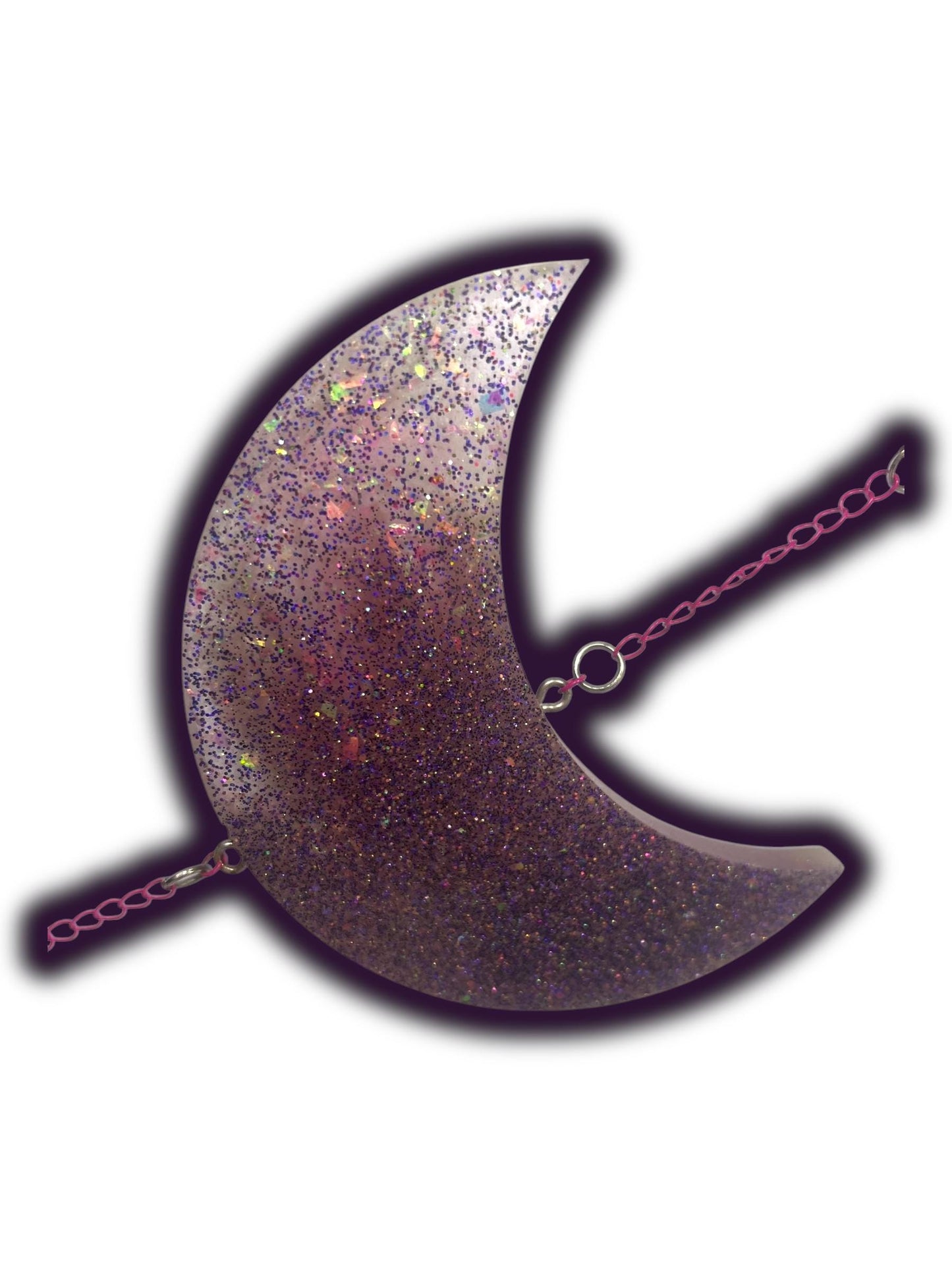 Moon Phase Wall Hanging, Phases of the Moon Decor, Witchy Things, Spiritual Stuff, Galaxy Inspired, Glow-in-the-Dark, Wire Wrapped Crystal