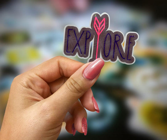 Explore Glow in the Dark Vinyl Decal, Waterproof Permanent Sticker for Laptops, Cars, Water Bottles, Tumblers & More