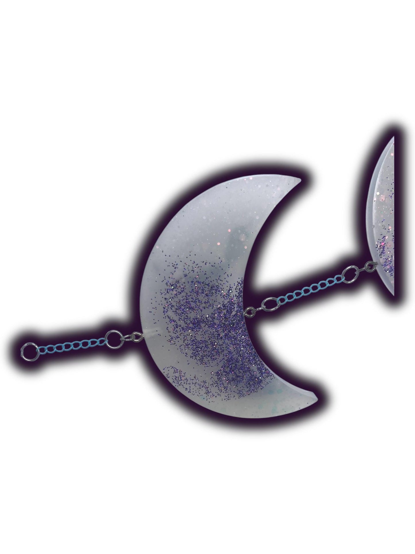 Moon Phase Wall Hanging, Phases of the Moon Decor, Witchy Things, Spiritual Stuff, Galaxy Inspired, Glow-in-the-Dark, Wire Wrapped Crystal