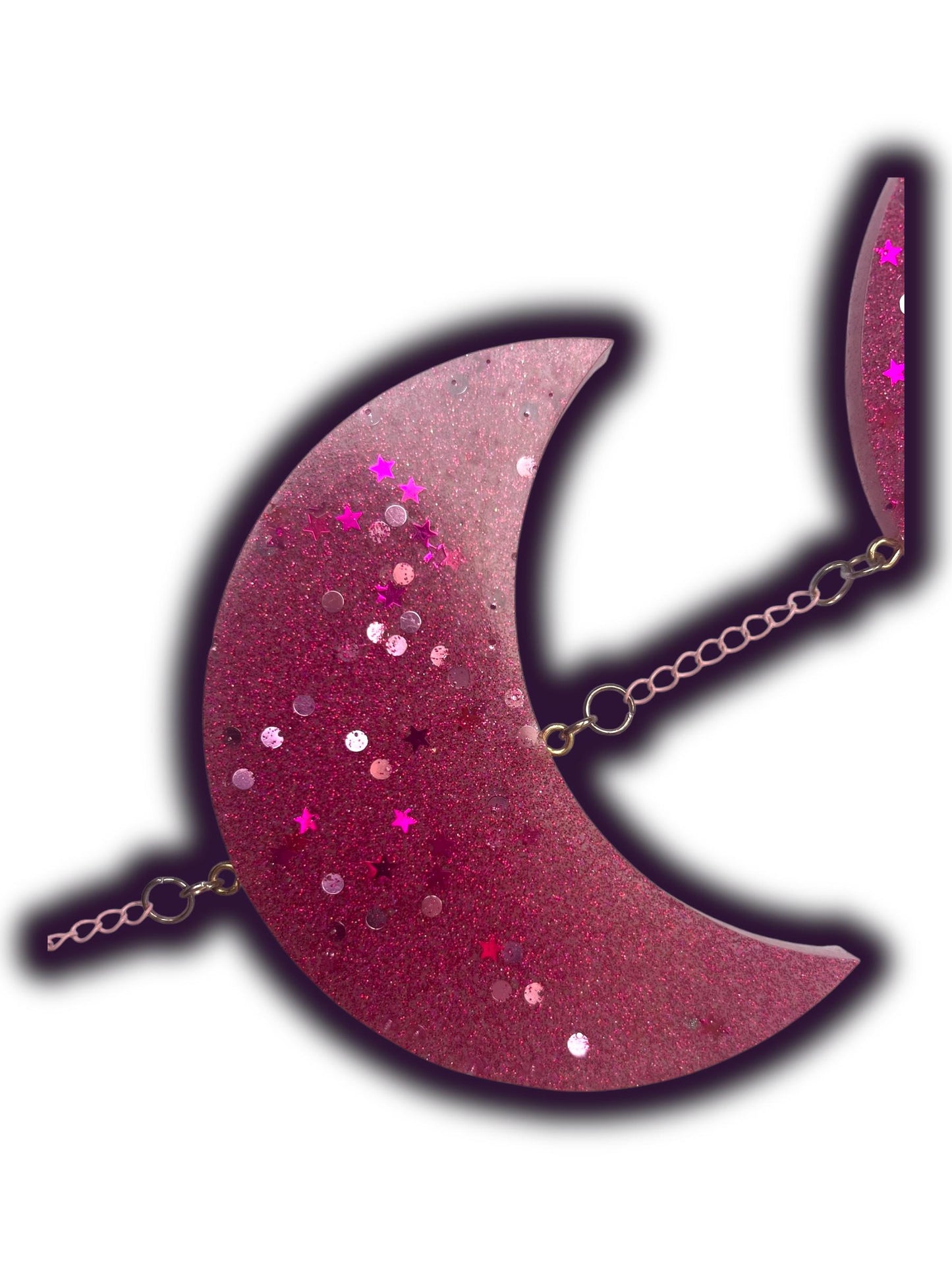 Moon Phase Wall Hanging, Phases of the Moon Decor, Witchy Things, Spiritual Stuff, Galaxy Inspired, Glow-in-the-Dark, Wire Wrapped Crystal