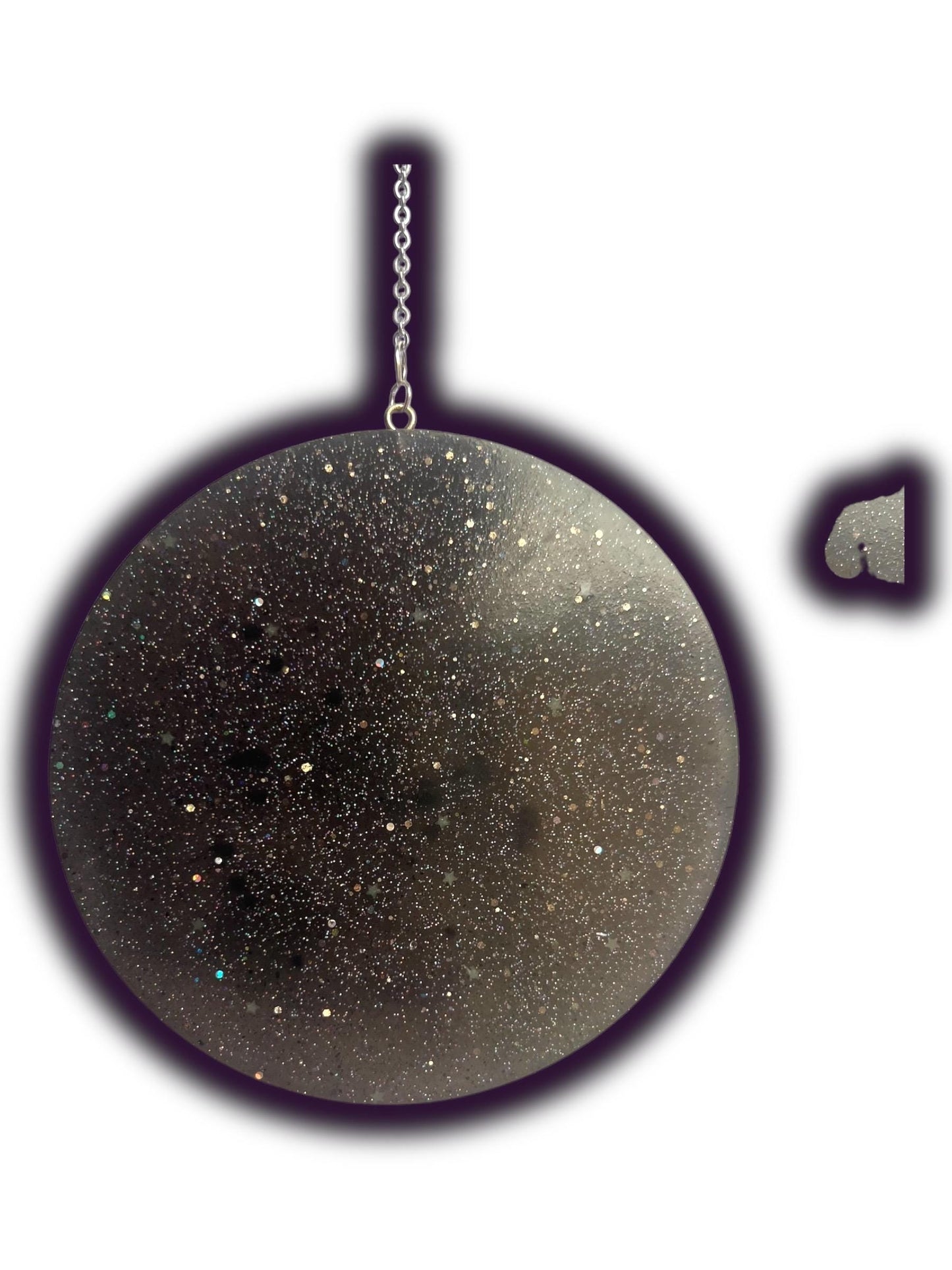 Moon Phase Wall Hanging, Phases of the Moon Decor, Witchy Things, Spiritual Stuff, Galaxy Inspired, Glow-in-the-Dark, Wire Wrapped Crystal