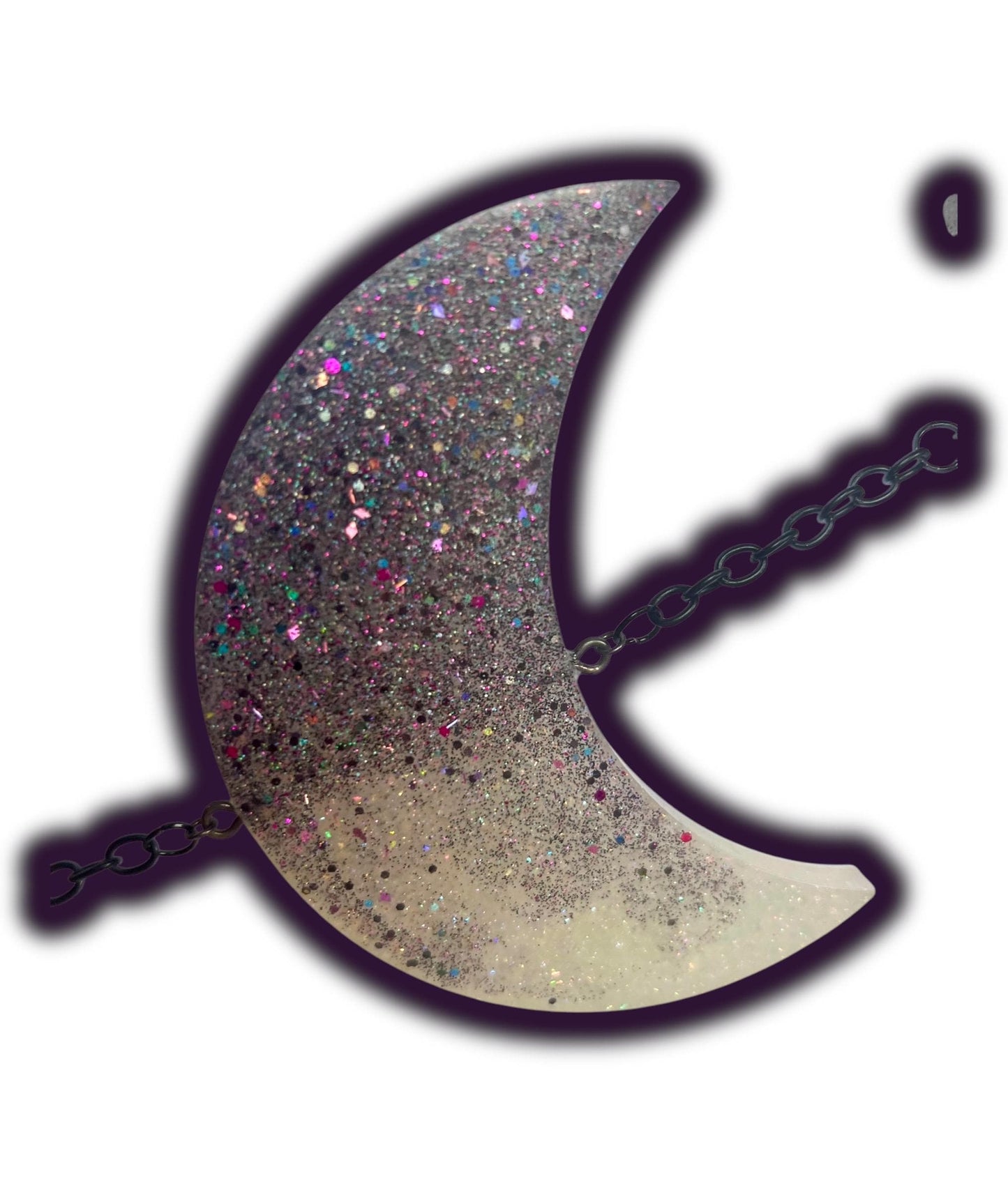 Moon Phase Wall Hanging, Phases of the Moon Decor, Witchy Things, Spiritual Stuff, Galaxy Inspired, Glow-in-the-Dark, Wire Wrapped Crystal