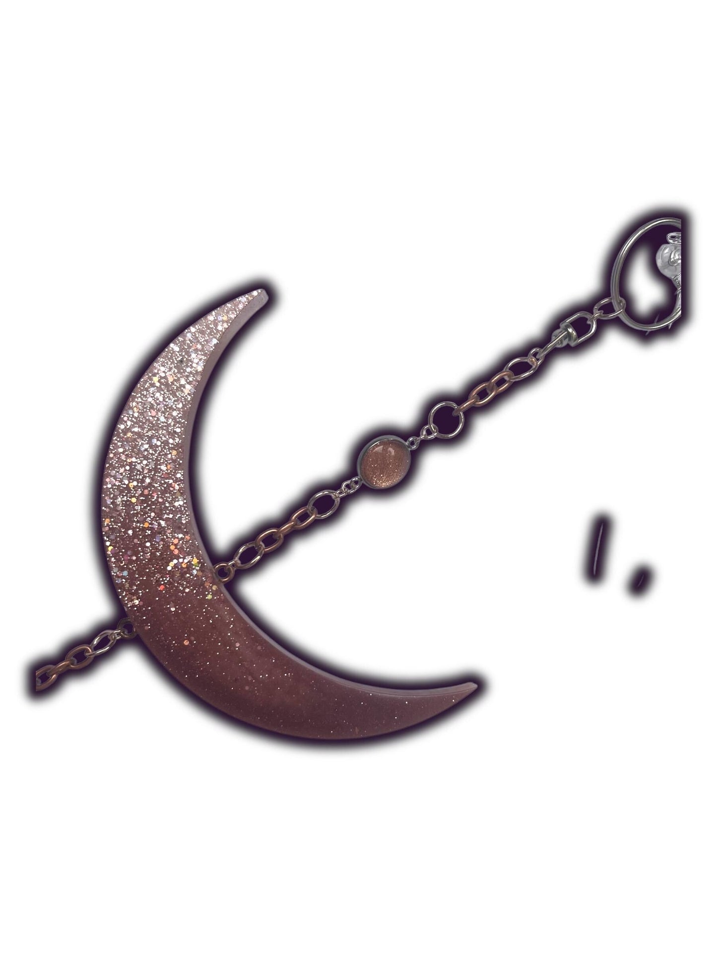 Moon Phase Wall Hanging, Phases of the Moon Decor, Witchy Things, Spiritual Stuff, Galaxy Inspired, Glow-in-the-Dark, Wire Wrapped Crystal