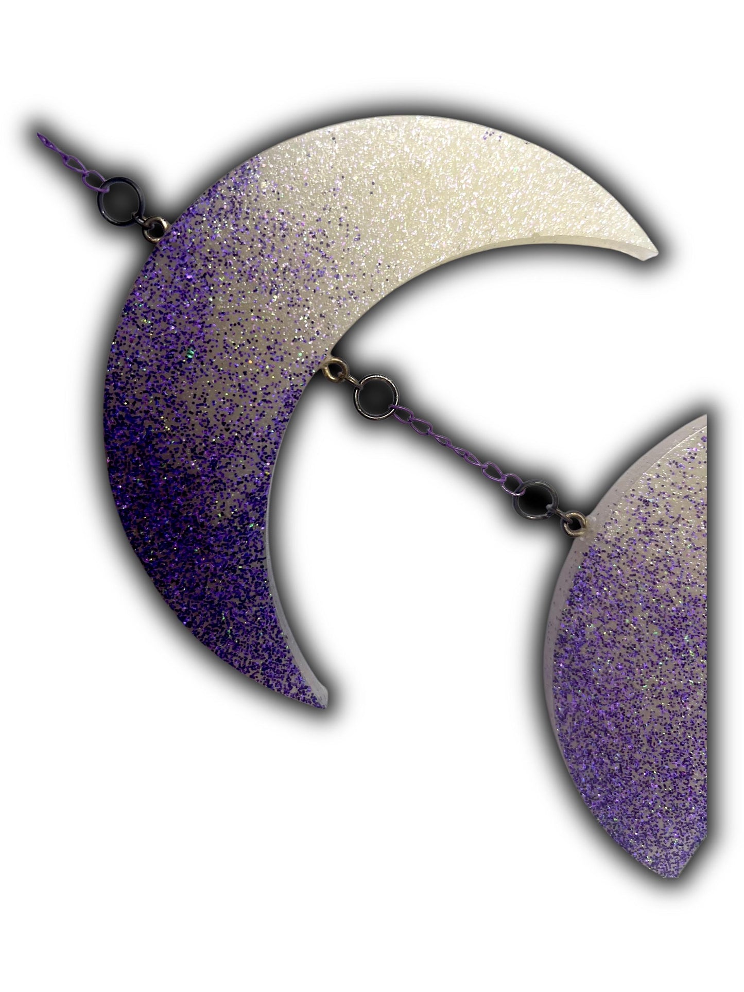 Moon Phase Wall Hanging, Phases of the Moon Decor, Witchy Things, Spiritual Stuff, Galaxy Inspired, Glow-in-the-Dark, Wire Wrapped Crystal