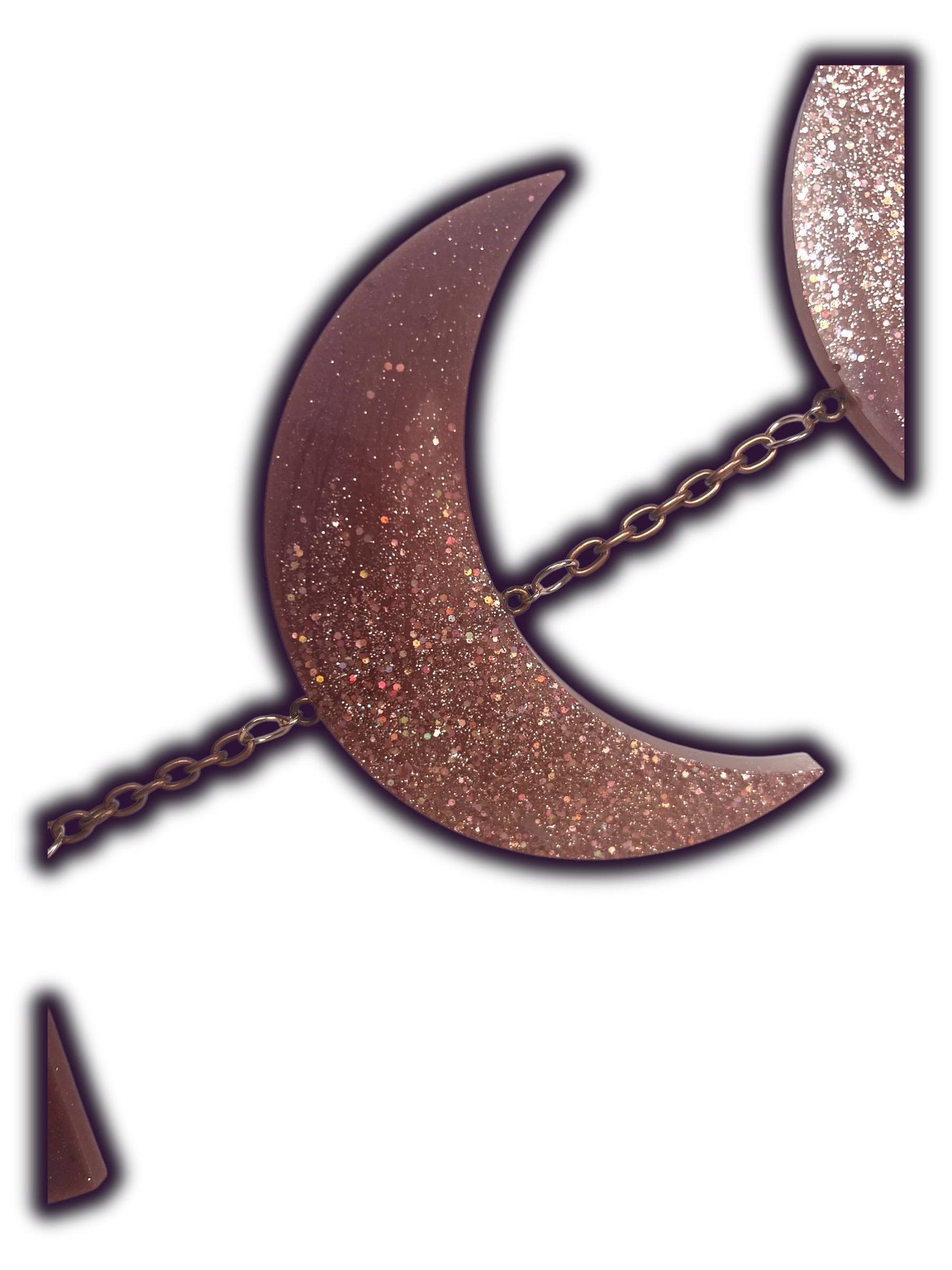 Moon Phase Wall Hanging, Phases of the Moon Decor, Witchy Things, Spiritual Stuff, Galaxy Inspired, Glow-in-the-Dark, Wire Wrapped Crystal