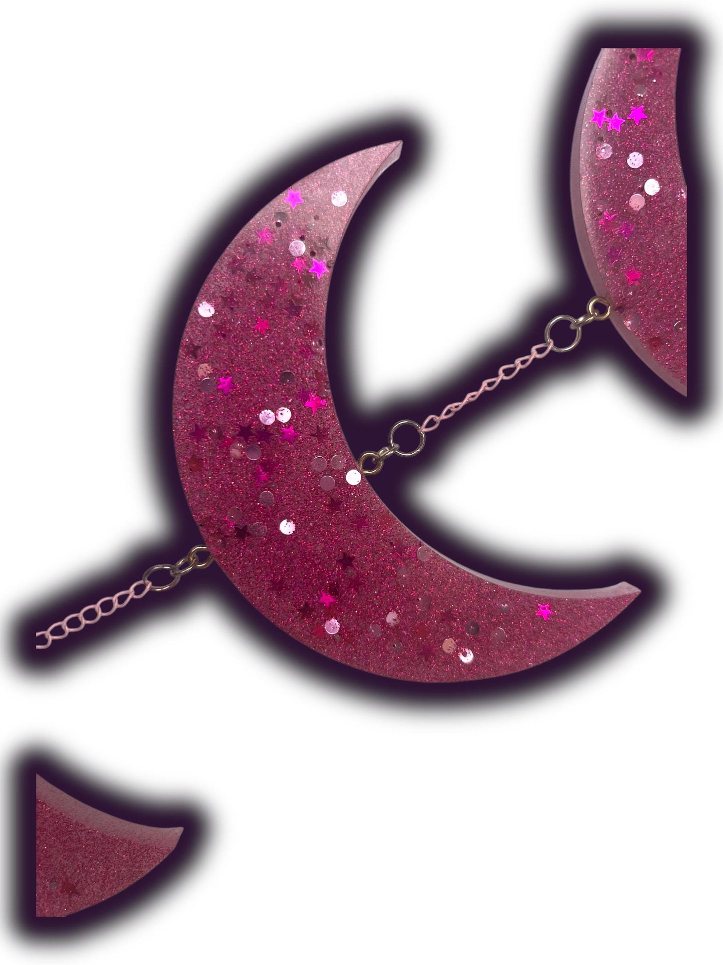 Moon Phase Wall Hanging, Phases of the Moon Decor, Witchy Things, Spiritual Stuff, Galaxy Inspired, Glow-in-the-Dark, Wire Wrapped Crystal