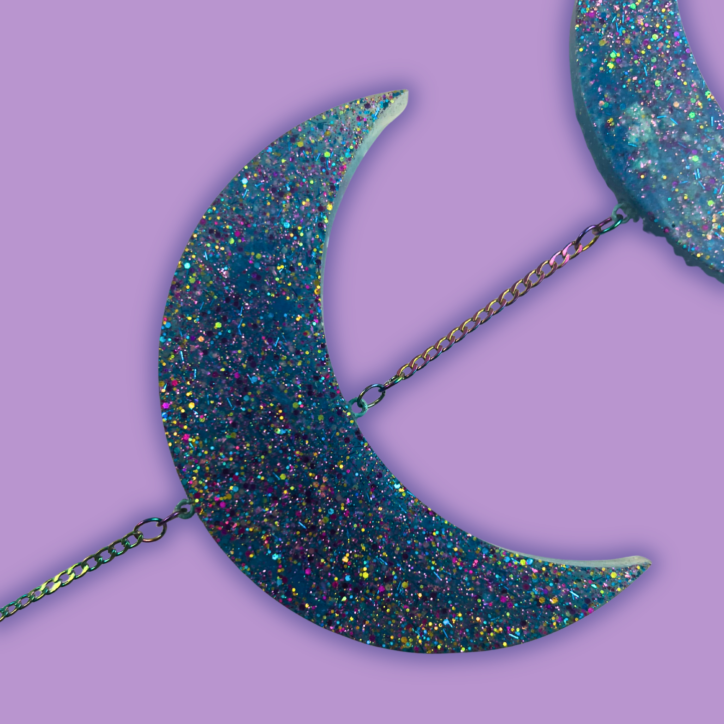 Moon Phase Wall Hanging, Phases of the Moon Decor, Witchy Things, Spiritual Stuff, Galaxy Inspired, Glow-in-the-Dark, Wire Wrapped Crystal