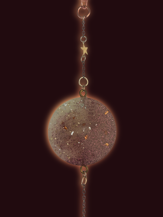 Moon Phase Wall Hanging, Phases of the Moon Decor, Witchy Things, Spiritual Stuff, Galaxy Inspired, Glow-in-the-Dark, Wire Wrapped Crystal